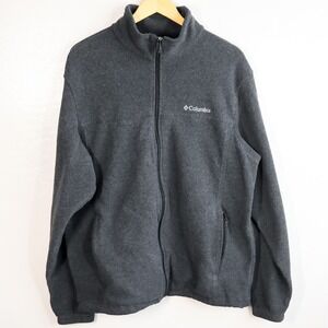 Columbia Fleece Jacket Full Zip Gray Sportswear Company Mens XL Smart Casual